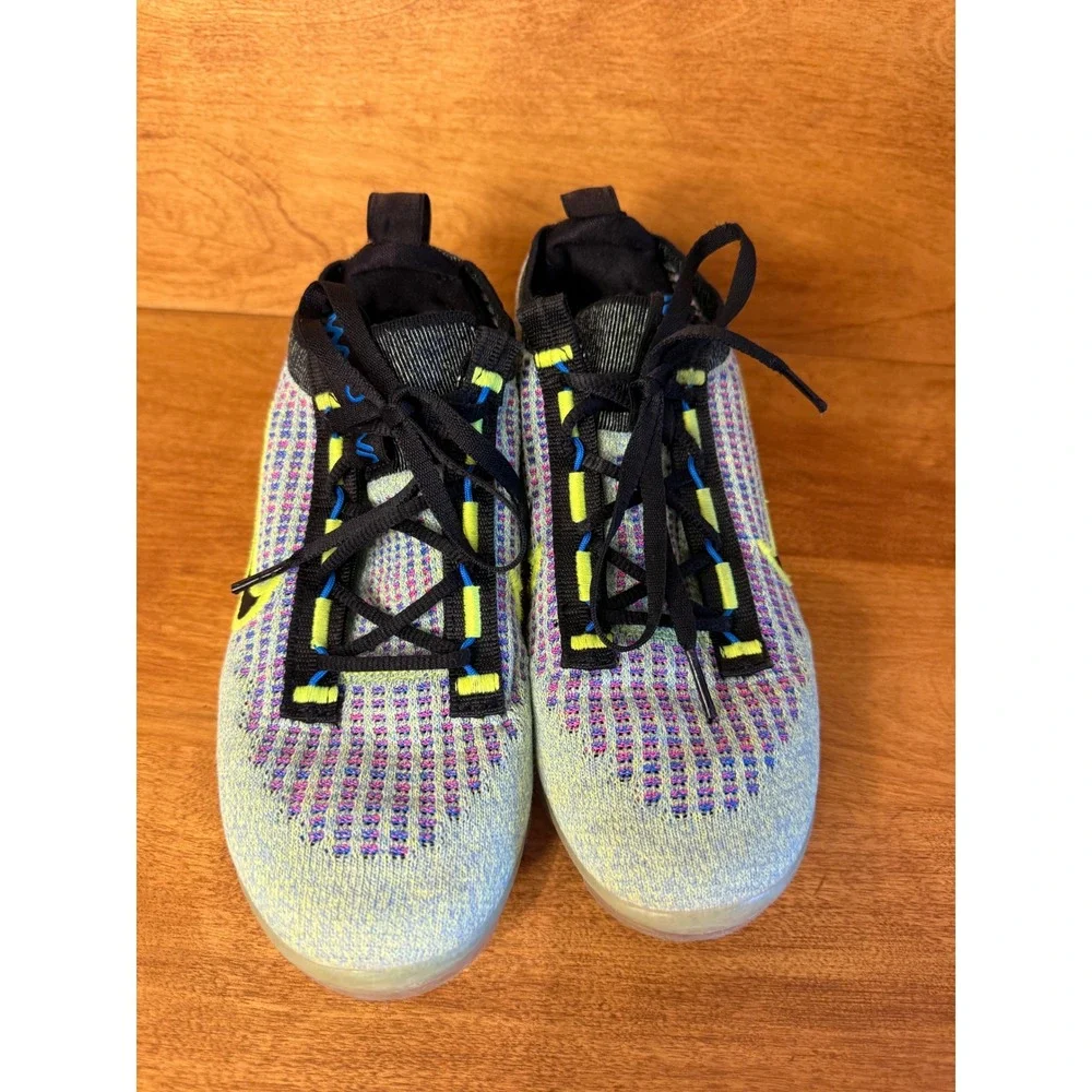 Nike Air Vapormax 2021 FK Kids Multicolor Flyknit Sneakers size 5Y womans 6.5